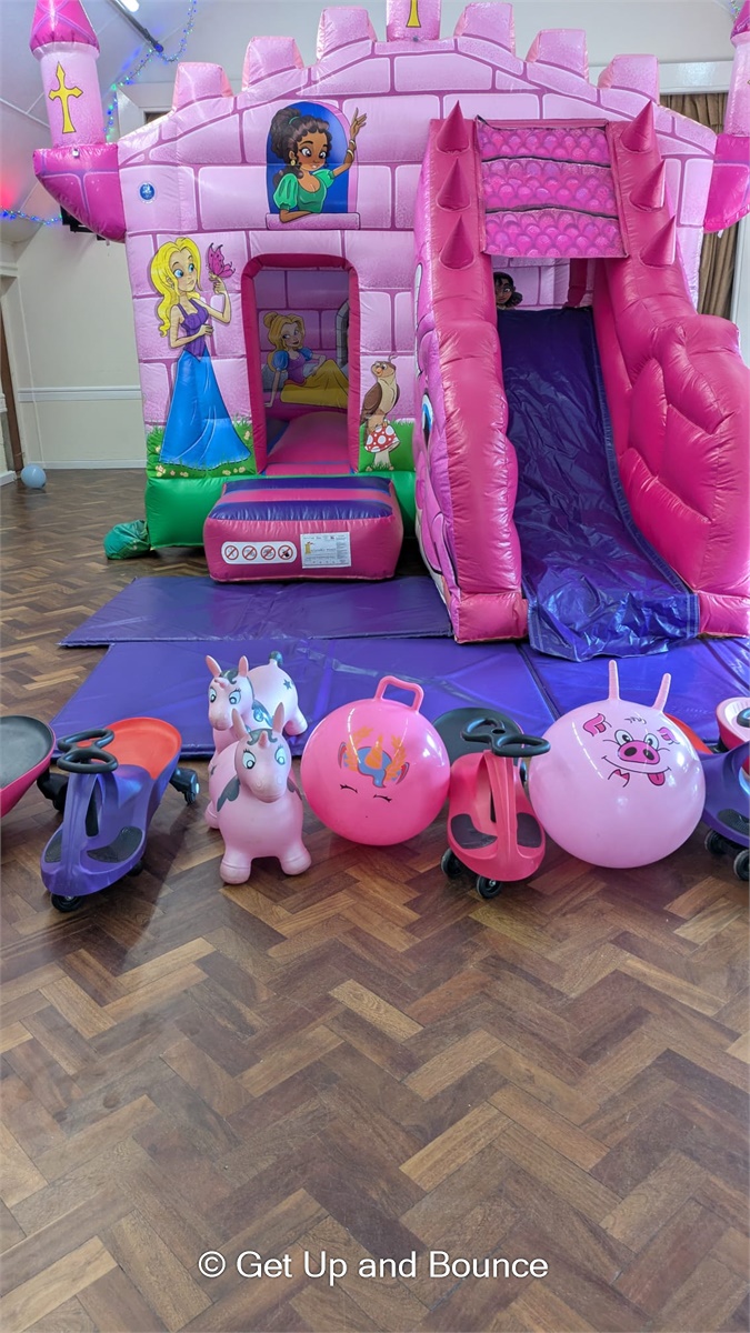 Princess Deluxe Castle & Slide Combi - Bouncy Castle Hire, Slides ...